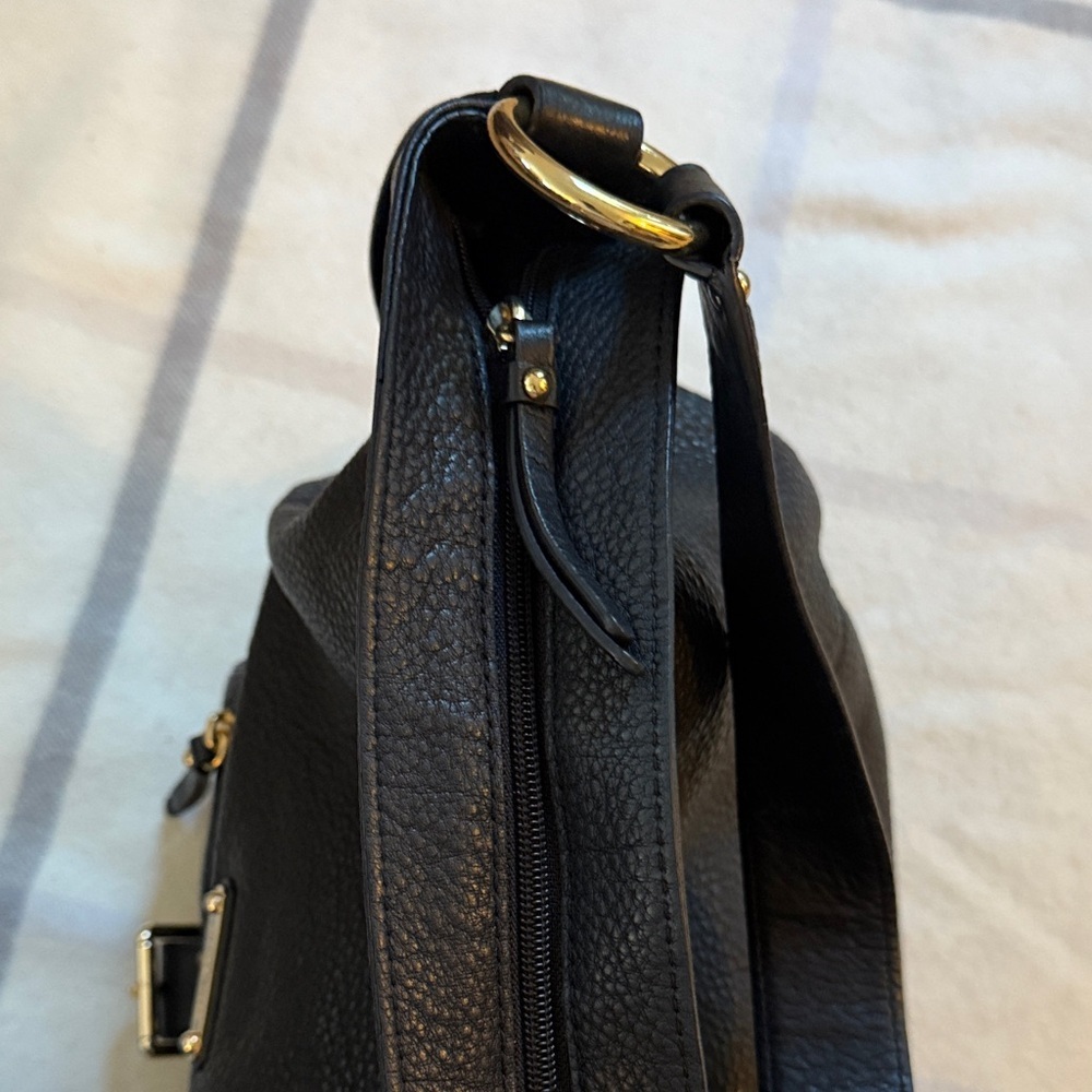 Michael Kors Black Pebbled Leather Hobo Shoulder Bag - Picture 8 of 16
